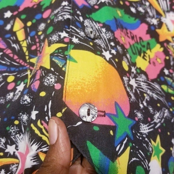 Libby Wood | Women's Vintage Multicolor American Live Vest (Size Medium) - Picture 7 of 8